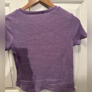 Lilac colored cotton pajama set
